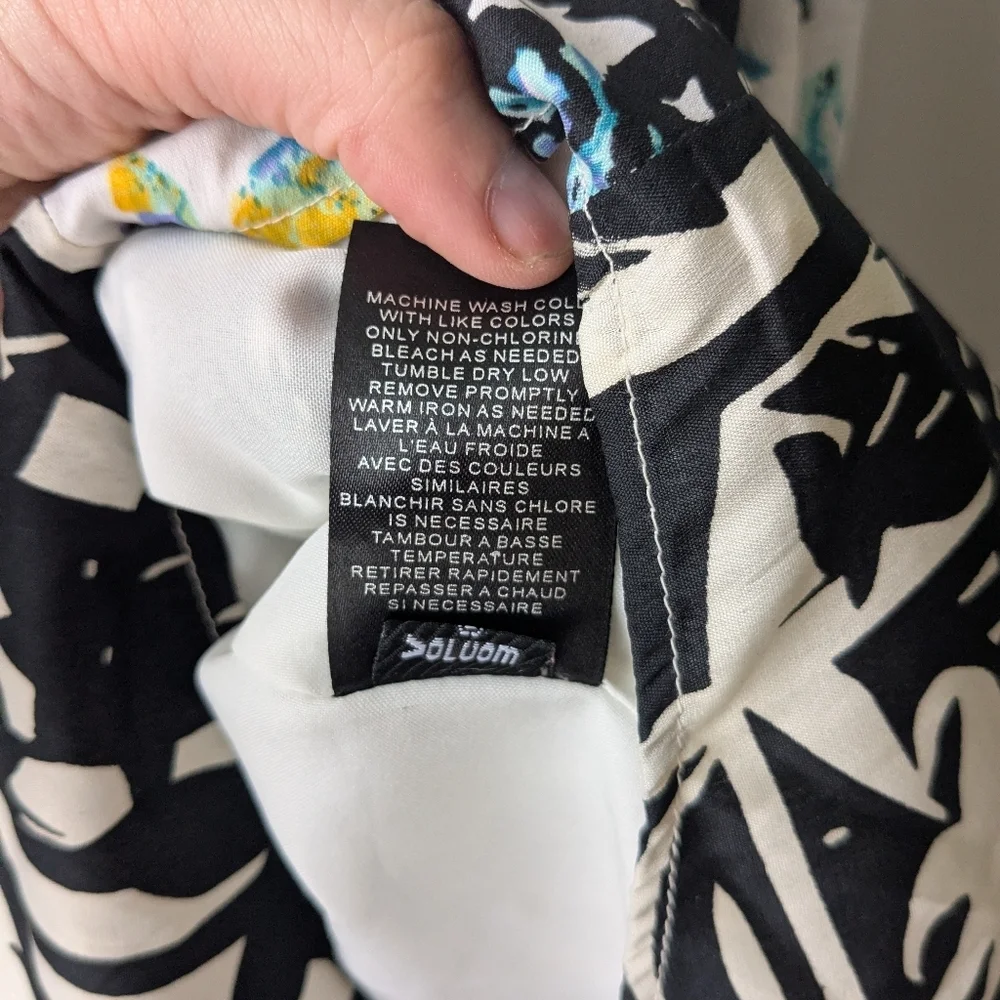 Volcom Maxi Crossback Abstract Print Dress Size S (fits large) - Picture 3 of 10